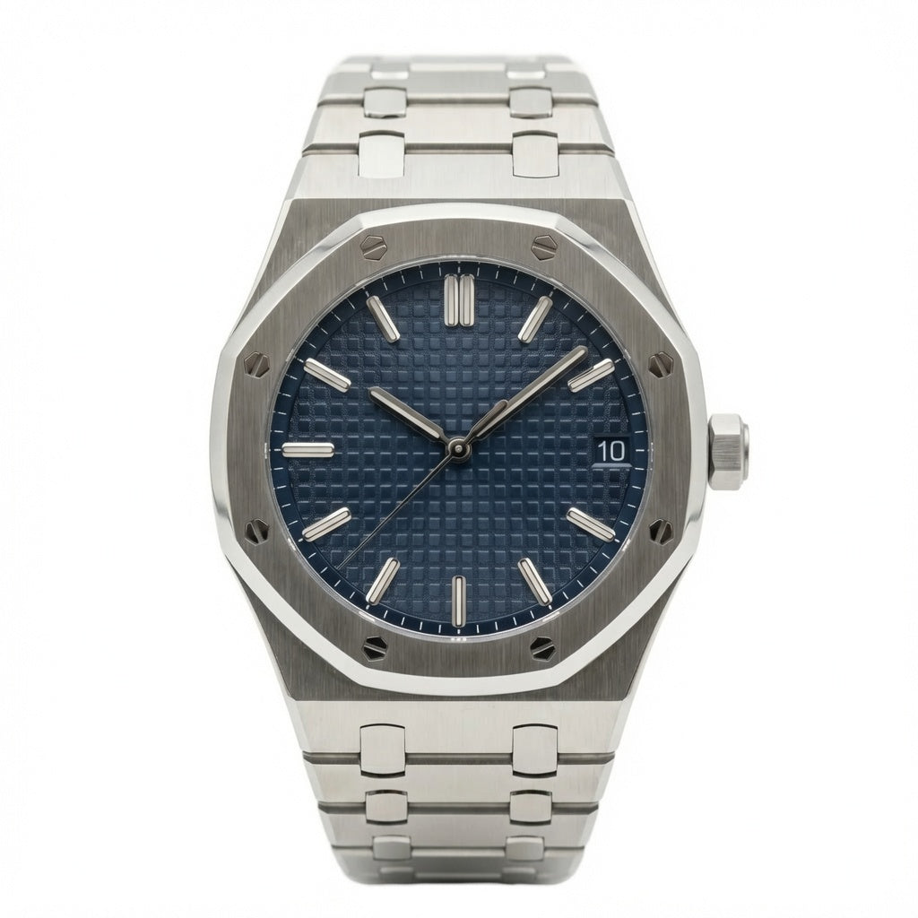 Octagonal Luxury Steel Watch 41mm